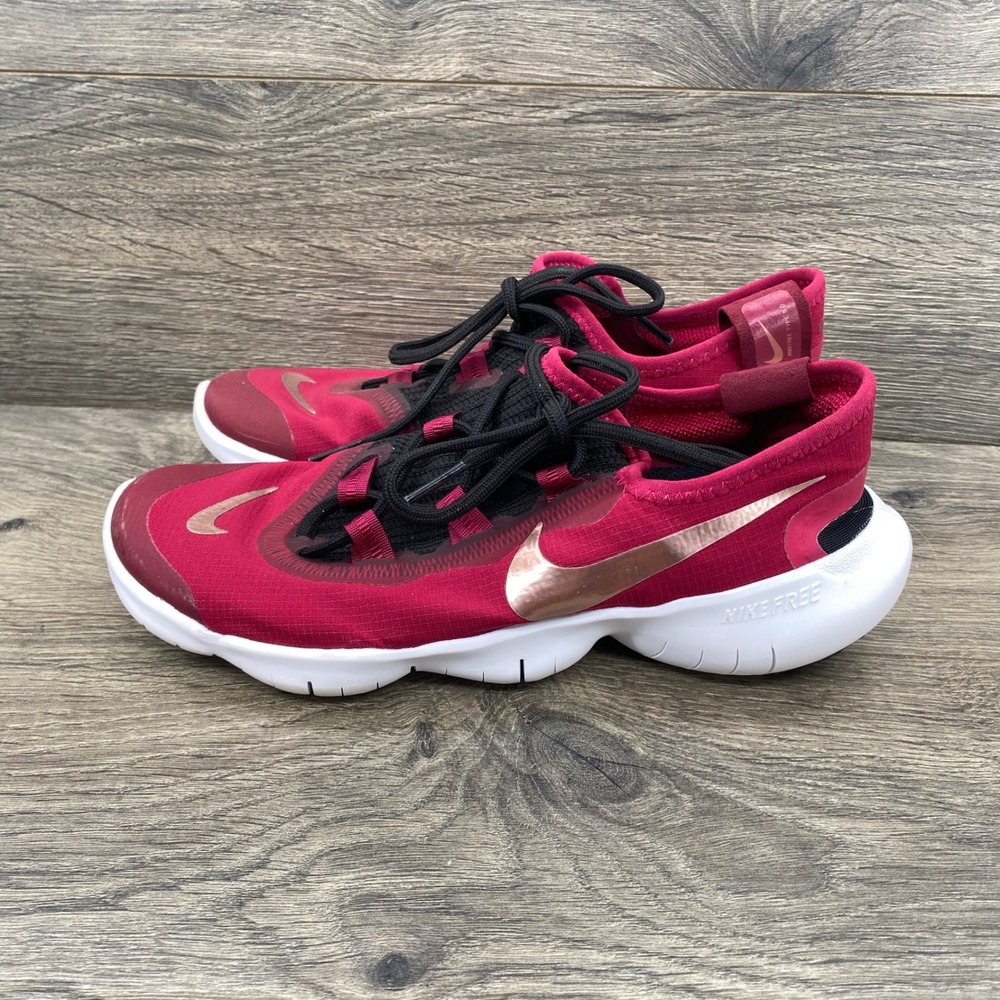 Nike Free Run 5.0 Women 8 Dark Beetroot Black Copper Running Shoes CT6718-991 - Picture 7 of 9